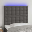 Vidaxl hoofdbord led 80x5x118 128 cm kunstleer grijs