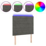 Vidaxl hoofdbord led 80x5x118 128 cm fluweel donkergrijs
