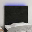 Vidaxl hoofdbord led 80x5x118 128 cm fluweel zwart
