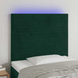 Vidaxl hoofdbord led 90x5x118 128 cm fluweel donkergroen