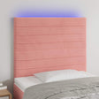 Vidaxl hoofdbord led 90x5x118 128 cm fluweel roze