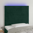 Vidaxl hoofdbord led 100x5x118 128 cm fluweel donkergroen