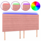 Vidaxl hoofdbord led 180x5x118 128 cm fluweel roze
