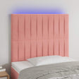 Vidaxl hoofdbord led 80x5x118 128 cm fluweel roze
