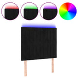 Vidaxl hoofdbord led 100x5x118 128 cm fluweel zwart