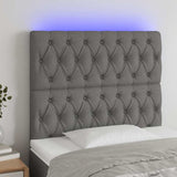 Vidaxl hoofdbord led 90x7x118 128 cm stof donkergrijs