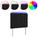 Vidaxl hoofdbord led 90x7x118 128 cm fluweel zwart