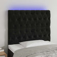 Vidaxl hoofdbord led 100x7x118 128 cm fluweel zwart