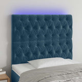 Vidaxl hoofdbord led 100x7x118 128 cm fluweel donkerblauw