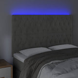 Vidaxl hoofdbord led 160x7x118 128 cm fluweel lichtgrijs