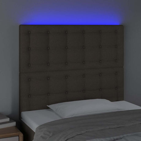 Vidaxl hoofdbord led 80x5x118 128 cm stof taupe