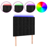Vidaxl hoofdbord led 90x5x118 128 cm fluweel zwart