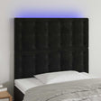 Vidaxl hoofdbord led 90x5x118 128 cm fluweel zwart