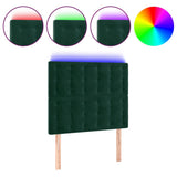Vidaxl hoofdbord led 90x5x118 128 cm fluweel donkergroen