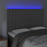Vidaxl hoofdbord led 144x5x118 128 cm fluweel lichtgrijs