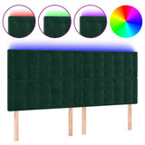 Vidaxl hoofdbord led 180x5x118 128 cm fluweel donkergroen