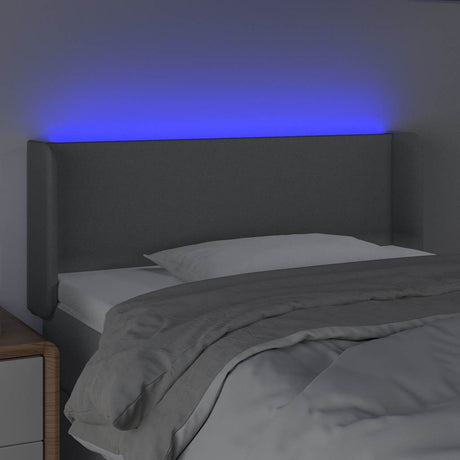Vidaxl hoofdbord led 103x16x78 88 cm stof lichtgrijs