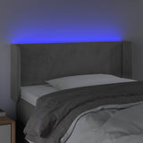 Vidaxl hoofdbord led 103x16x78 88 cm fluweel lichtgrijs