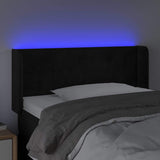 Vidaxl hoofdbord led 103x16x78 88 cm fluweel zwart