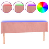 Vidaxl hoofdbord led 203x16x78 88 cm fluweel roze