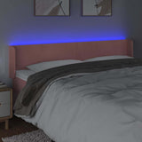 Vidaxl hoofdbord led 203x16x78 88 cm fluweel roze