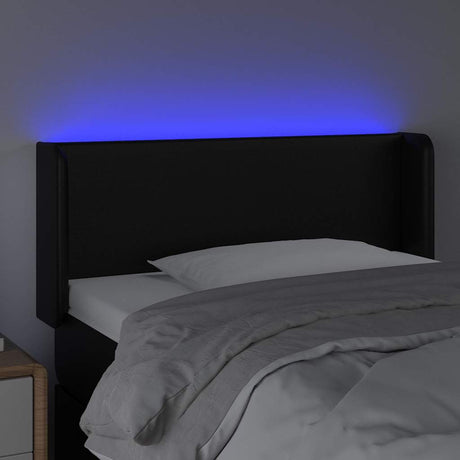 Vidaxl hoofdbord led 93x16x78 88 cm kunstleer zwart