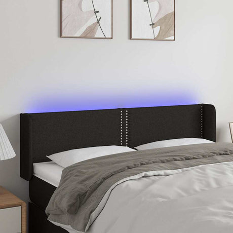 Vidaxl hoofdbord led 147x16x78 88 cm stof zwart