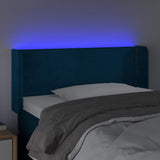 Vidaxl hoofdbord led 103x16x78 88 cm fluweel donkerblauw