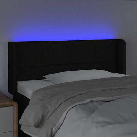Vidaxl hoofdbord led 103x16x78 88 cm stof zwart