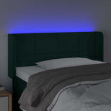 Vidaxl hoofdbord led 103x16x78 88 cm fluweel donkergroen