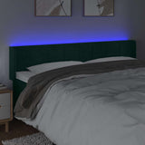 Vidaxl hoofdbord led 183x16x78 88 cm fluweel donkergroen