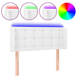 Vidaxl hoofdbord led 83x16x78 88 cm kunstleer wit