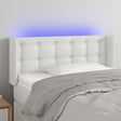 Vidaxl hoofdbord led 83x16x78 88 cm kunstleer wit