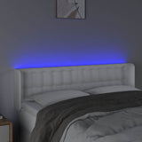 Vidaxl hoofdbord led 147x16x78 88 cm kunstleer wit