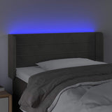 Vidaxl hoofdbord led 103x16x78 88 cm fluweel donkergrijs