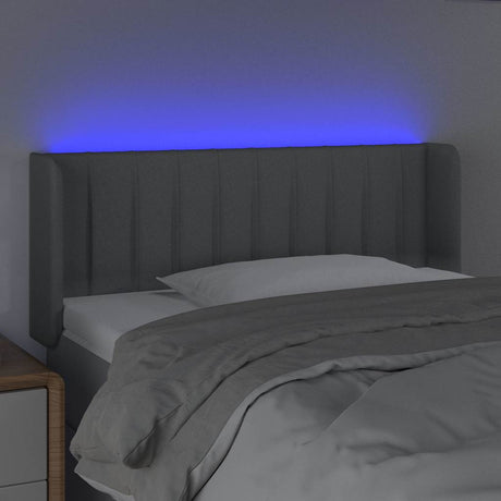 Vidaxl hoofdbord led 93x16x78 88 cm stof lichtgrijs