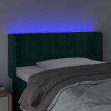 Vidaxl hoofdbord led 83x16x78 88 cm fluweel donkergroen