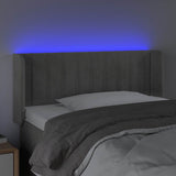 Vidaxl hoofdbord led 93x16x78 88 cm fluweel lichtgrijs