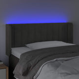 Vidaxl hoofdbord led 103x16x78 88 cm fluweel donkergrijs