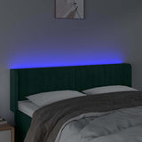 Vidaxl hoofdbord led 147x16x78 88 cm fluweel donkergroen