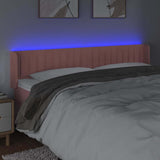 Vidaxl hoofdbord led 183x16x78 88 cm fluweel roze