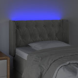Vidaxl hoofdbord led 83x16x78 88 cm fluweel lichtgrijs