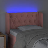 Vidaxl hoofdbord led 83x16x78 88 cm fluweel roze