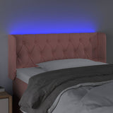 Vidaxl hoofdbord led 93x16x78 88 cm fluweel roze