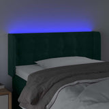 Vidaxl hoofdbord led 93x16x78 88 cm fluweel donkergroen