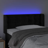 Vidaxl hoofdbord led 103x16x78 88 cm fluweel zwart