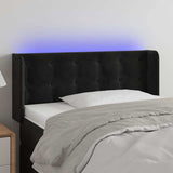 Vidaxl hoofdbord led 103x16x78 88 cm fluweel zwart