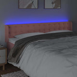 Vidaxl hoofdbord led 203x16x78 88 cm fluweel roze