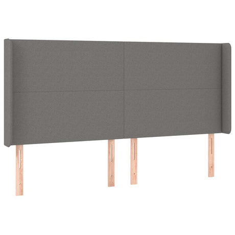 Vidaxl hoofdbord led 203x16x118 128 cm stof donkergrijs
