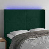 Vidaxl hoofdbord led 147x16x118 128 cm fluweel donkergroen